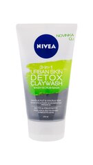 Очищающее средство для детоксикации лица, скраб и маска в одном Nivea Urban Skin 3in1 150 мл цена и информация | Аппараты для ухода за лицом | kaup24.ee