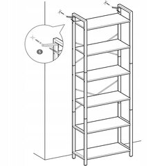 Полка Leobert LLS062B01, коричневый/черный цена и информация | Полки | kaup24.ee