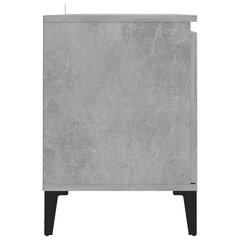 metalljalgadega telerikapp, betoonhall, 103,5 x 35 x 50 cm hind ja info | TV alused | kaup24.ee