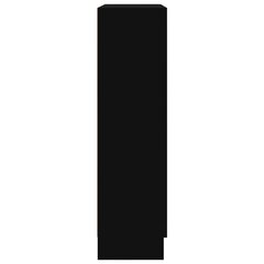Витринный шкафчик, 82,5х30,5х115 см, черный цена и информация | Витрины, серванты | kaup24.ee
