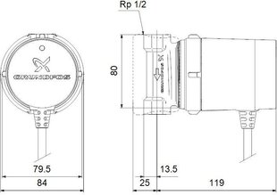 Tsirkulatsioonipump Grundfos Comfort 15-14 B PM hind ja info | Puhta vee pumbad | kaup24.ee