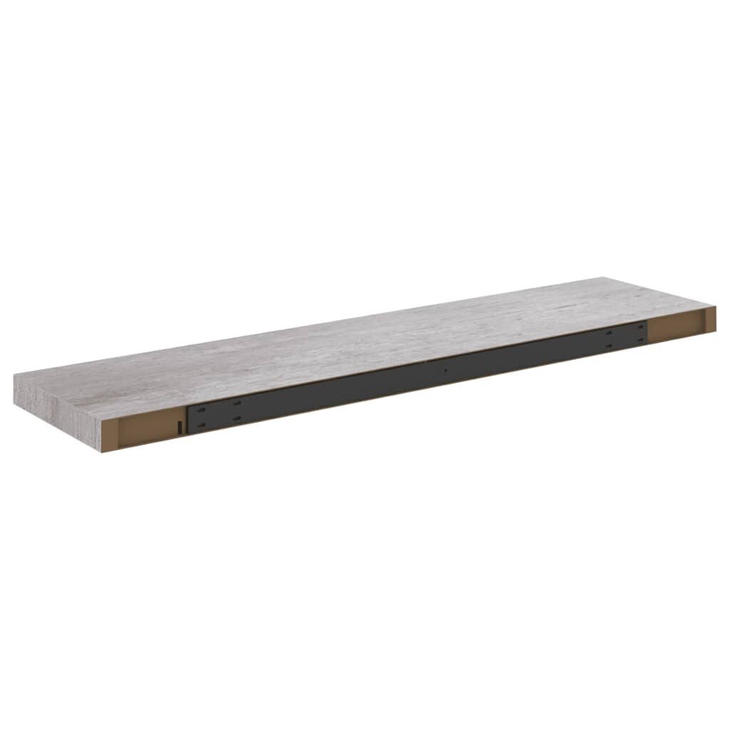 seinariiulid 2 tk, betoonhall, 100 x 23,5 x 3,8 cm MDF цена и информация | Riiulid | kaup24.ee