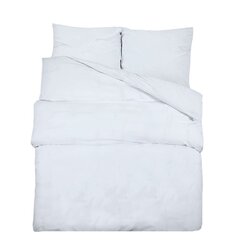 voodipesukomplekt, valge, 225x220 cm, kerge, mikrofiiber hind ja info | Voodipesu | kaup24.ee