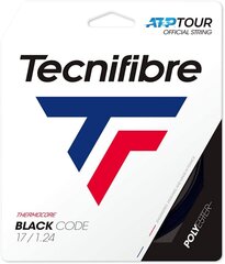 Струны для теннисных ракеток Tecnifibre Black Code 12 м, 1.24 мм, черные цена и информация | Товары для большого тенниса | kaup24.ee