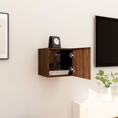 seinale paigaldatav telerikapp, pruun tamm, 30,5x30x30 cm цена и информация | Шкафчики в гостиную | kaup24.ee