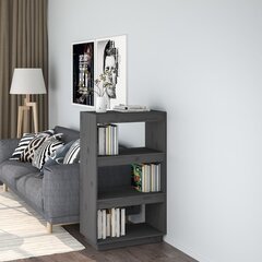 raamaturiiul/ruumijagaja, hall, 60x35x103 cm, täismännipuit hind ja info | Riiulid | kaup24.ee
