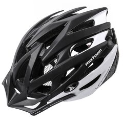 Шлем велосипедиста Meteor MV29 Unrest, черный/белый цена и информация | Шлемы | kaup24.ee