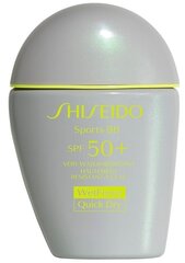 Крем-пудра Shiseido Sports BB SPF50 + 30 мл, Very Dark цена и информация | Пудры, базы под макияж | kaup24.ee