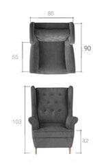 Кресло Eltap Aros, серое цена и информация | Кресла в гостиную | kaup24.ee