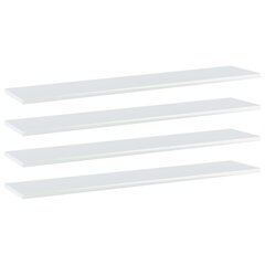 riiuliplaadid 4 tk, valge, 100x20x1,5 cm, puitlaastplaat цена и информация | Полки | kaup24.ee