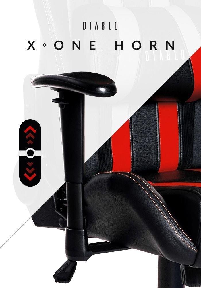 Mänguritool Diablo X-One Horn, must/punane hind ja info | Kontoritoolid | kaup24.ee