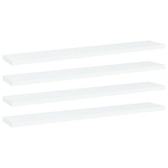 riiuliplaadid 4 tk, valge, 60x10x1,5 cm, puitlaastplaat цена и информация | Полки | kaup24.ee