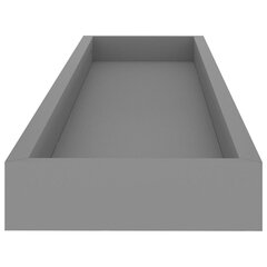 seinariiulid, 2 tk, hall, 80 x 15 x 4 cm, MDF цена и информация | Полки | kaup24.ee