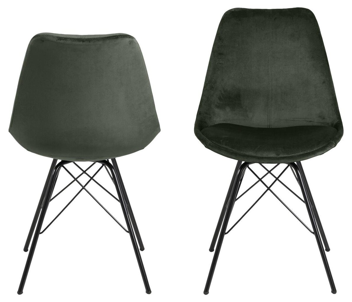 2 tooli komplekt Eris, roheline hind ja info | Söögilaua toolid, köögitoolid | kaup24.ee