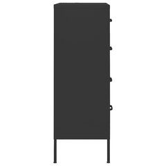 Kummut , must, 80 x 35 x 101,5 cm, teras hind ja info | Kummutid | kaup24.ee