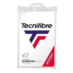 Обмотки для теннисной ракетки Tecnifibre Players Dry 12 шт. белые цена и информация | Товары для большого тенниса | kaup24.ee