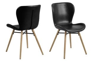 Комплект из 2-двух стульев Batilda A1, черный цена и информация | Стулья для кухни и столовой | kaup24.ee