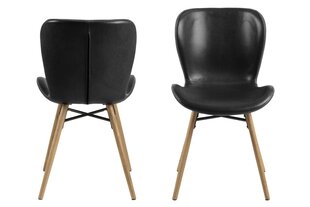 Комплект из 2-двух стульев Batilda A1, черный цена и информация | Стулья для кухни и столовой | kaup24.ee