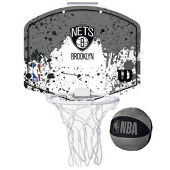 Wilson NBA Team Brooklyn Nets Mini Hoop, unisex basketball backboards, Hall hind ja info | Korvpallilauad | kaup24.ee