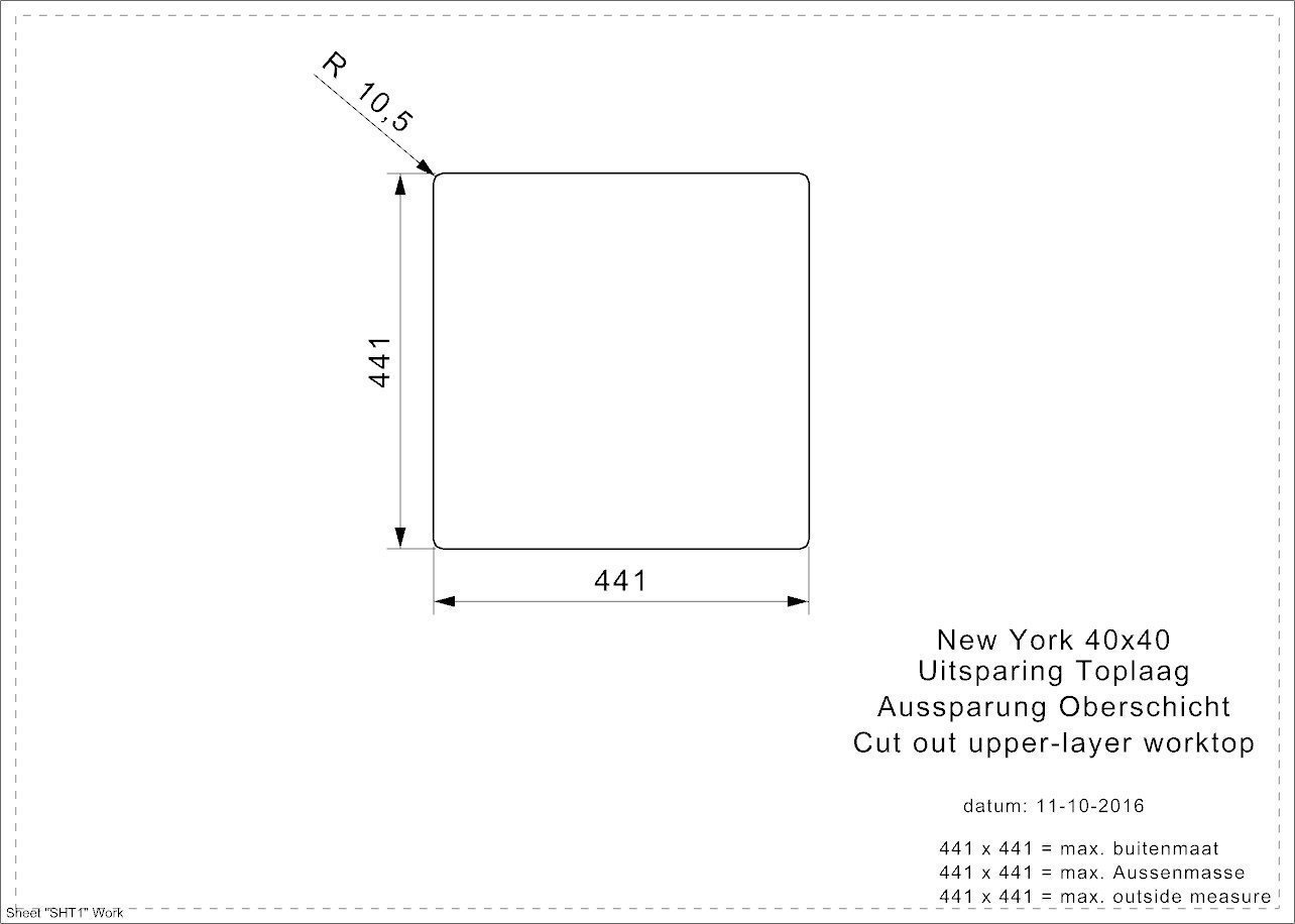 Roostevabast terasest köögivalamu Reginox New York 40/40 (L) цена и информация | Köögivalamud | kaup24.ee