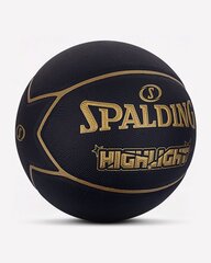 Баскетбольный мяч Spalding Highlight, размер 7, черный/золотой цена и информация | Баскетбольные мячи | kaup24.ee