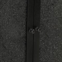 puhvetkapp, must, 55 x 30 x 77 cm, mangopuit ja raud цена и информация | Шкафчики в гостиную | kaup24.ee