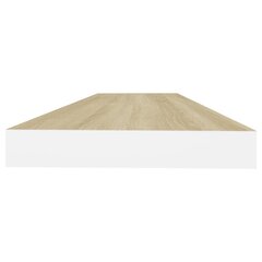 seinariiulid, 4 tk, tamm ja valge, 80 x 23,5 x 3,8 cm MDF цена и информация | Полки | kaup24.ee