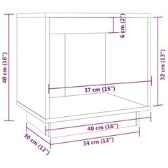 öökapid 2 tk, 40x30x40 cm, männipuit цена и информация | Прикроватные тумбочки | kaup24.ee