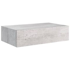 sahtlitega seinariiulid, 2tk, betoonhall, 40 x 23,5 x 10cm MDF цена и информация | Полки | kaup24.ee