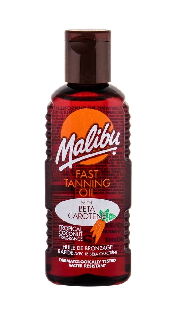 Päevitust soodustav õli Malibu Fast Tanning 100 ml цена и информация | Päikesekreemid | kaup24.ee