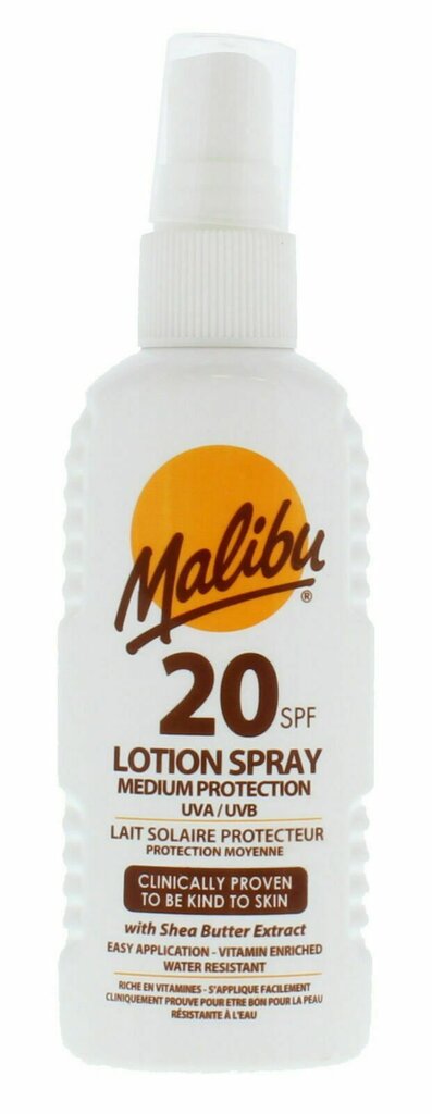 Pihustatav päikesekaitselosjoon Malibu SPF 20 100 ml hind ja info | Päikesekreemid | kaup24.ee