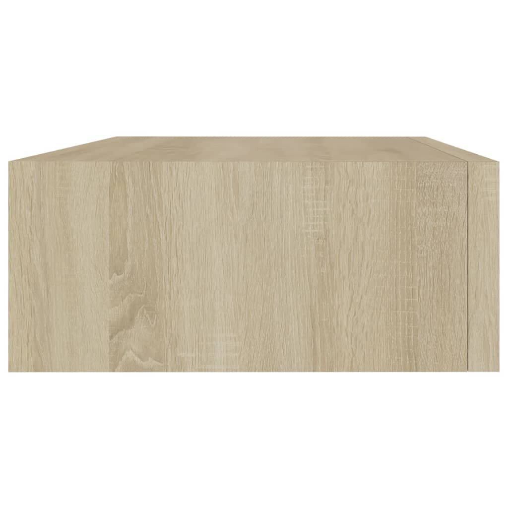 sahtlitega seinariiulid, 2 tk, tamm, 40 x 23,5 x 10 cm MDF цена и информация | Riiulid | kaup24.ee