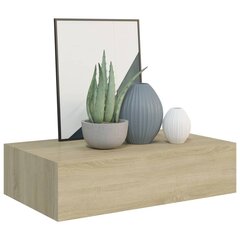 sahtlitega seinariiulid, 2 tk, tamm, 40 x 23,5 x 10 cm MDF цена и информация | Полки | kaup24.ee