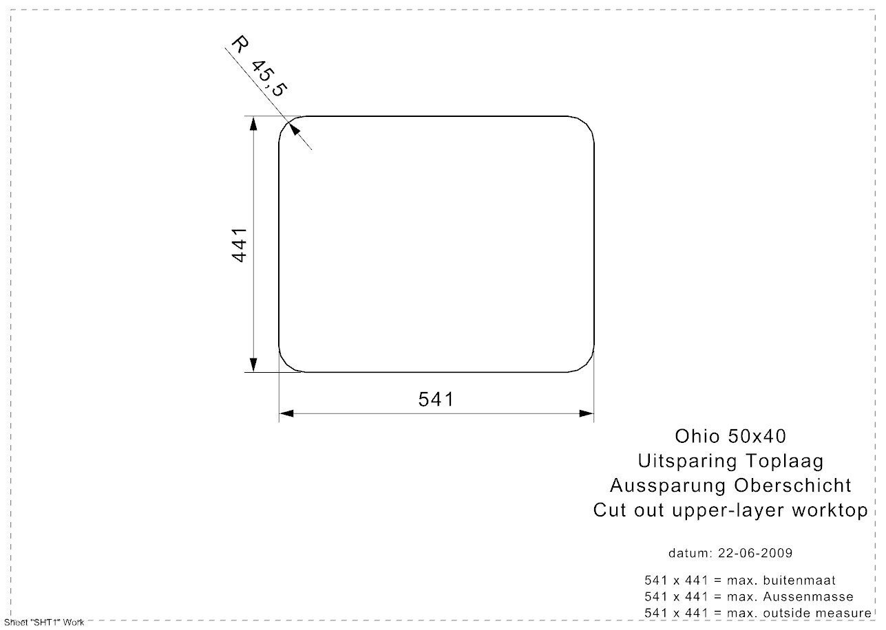 Roostevabast terasest köögivalamu REGINOX OHIO, 50x40 cm цена и информация | Köögivalamud | kaup24.ee