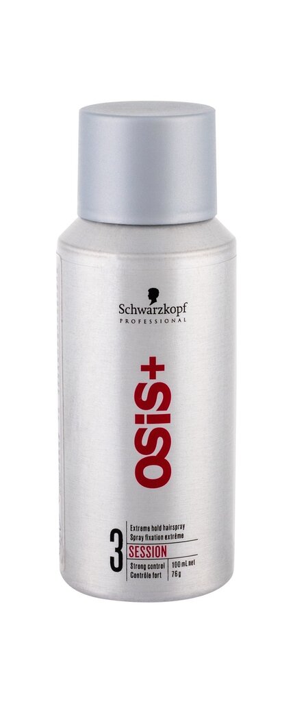 Tugevalt fikseeriv juukselakk Schwarzkopf Professional Osis+ Session 100 ml hind ja info | Viimistlusvahendid juustele | kaup24.ee