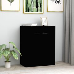 Шкаф боковой, 60x30x75 см, черный цвет цена и информация | Шкафчики в гостиную | kaup24.ee