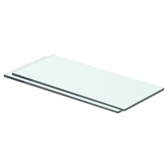 riiulid 2 klaasist paneeli 40 x 12 cm цена и информация | Полки | kaup24.ee