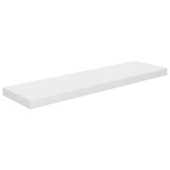 seinariiul, kõrgläikega, valge, 90 x 23,5 x 3,8 cm MDF hind ja info | Riiulid | kaup24.ee