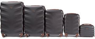 Комплект 5 чемоданов Wings 402-5, темно-серый цена и информация | Чемоданы, дорожные сумки | kaup24.ee