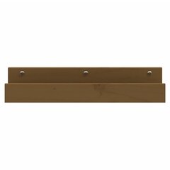 seinariiulid 2 tk, meepruun, 50 x 12 x 9 cm, männipuit цена и информация | Полки | kaup24.ee