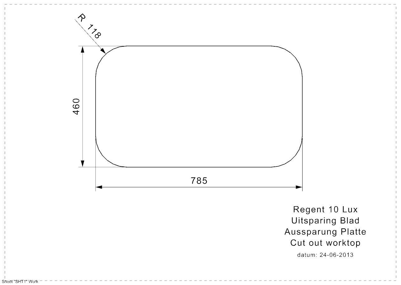 Roostevabast terasest köögivalamu Reginox Regent 10 LUX (R), 80,5x48 cm hind ja info | Köögivalamud | kaup24.ee