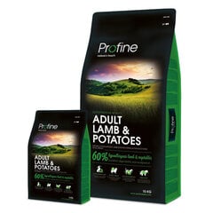 Kuivtoit koertele Profine Dog lambaliha ja kartuliga Adult Lamb & Potatoes, 3 kg цена и информация | Сухой корм для собак | kaup24.ee