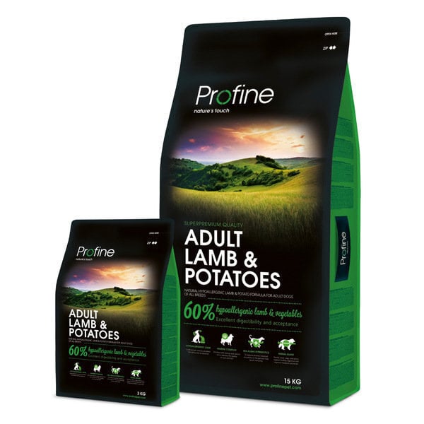 Profine Adult Lamb & Potatoes koeratoit 15 kg цена и информация | Kuivtoit koertele | kaup24.ee