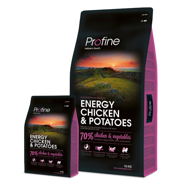 Profine Energy Chicken & Potatoes koeratoit 15kg цена и информация | Kuivtoit koertele | kaup24.ee
