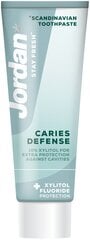 Hambapasta Jordan Caries Defense, 75 ml цена и информация | Для ухода за зубами | kaup24.ee