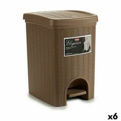 Мусорное ведро с педалью Stefanplast Elegance Коричневый Пластик 20 L 27,5 x 38,5 x 31 cm (6 штук) цена и информация | Мусорные баки | kaup24.ee