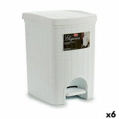 Мусорное ведро с педалью Stefanplast Elegance Белый Пластик 20 L 27,5 x 38,5 x 31 cm (6 штук) цена и информация | Мусорные баки | kaup24.ee