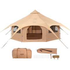 Четырёхсезонная палатка Vevor на 8 человек, цвет песка, 5 x 2,8 м цена и информация | Палатки | kaup24.ee