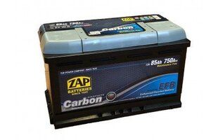 ZAP Carbon EFB 85Ah 750A aku kaina ir informacija | Akud | kaup24.ee