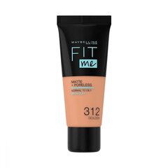 Жидкая основа для макияжа Fit Me Maybelline: Цвет - 312 - golden цена и информация | Пудры, базы под макияж | kaup24.ee